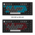 Akko 5075B Plus 75% Mechanical Gaming Keyboard Black & Silver ISO-UK Hot Swap Side LED RGB Multi-Modes 2.4GHz /USB Type-C/BT 5.0