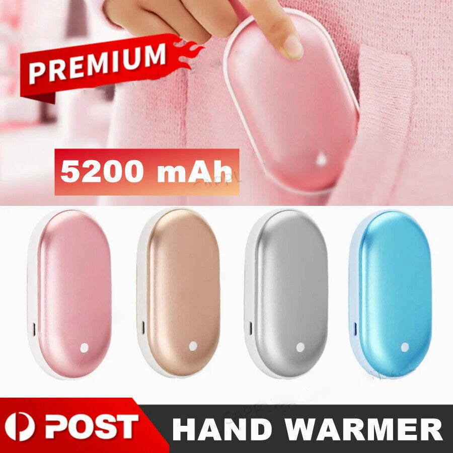 2-in-1 Rechargeable Hand Warmer & Power Bank – Stay Warm & Stay Charged!