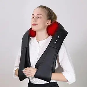 Electric Shiatsu Back, Neck & Shoulder Massager with Heat – Car & Home Use