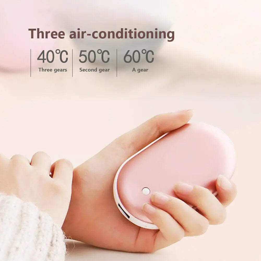 2-in-1 Rechargeable Hand Warmer & Power Bank – Stay Warm & Stay Charged!