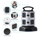 Vertical Power Strip Tower – 7/11/15 Outlets with USB & Surge Protection