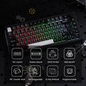 Akko 5075B Plus 75% Mechanical Gaming Keyboard Black & Silver ISO-UK Hot Swap Side LED RGB Multi-Modes 2.4GHz /USB Type-C/BT 5.0