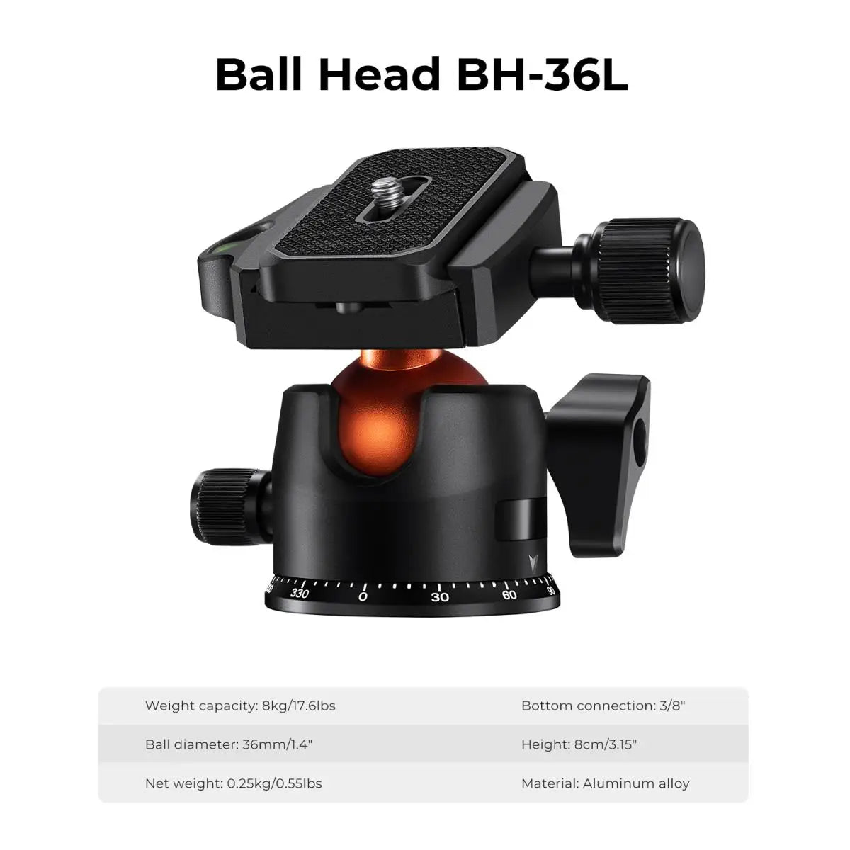 K&F Concept 64” Carbon Fiber Camera Tripod | Lightweight & Travel-Friendly
