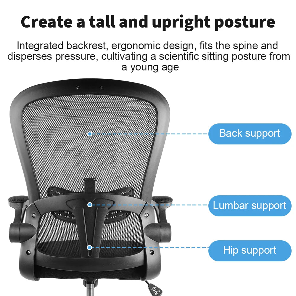 Ergonomic Office Chair with Lumbar Support – Adjustable Swivel Desk Chair