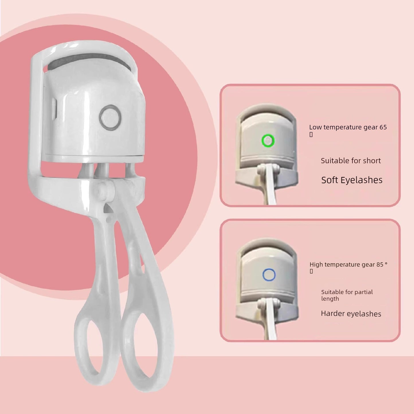 Electric Eyelash Curler – Heated Perming Tool for Long-Lasting Curls | Wide-Angle Clip & Fast Heating