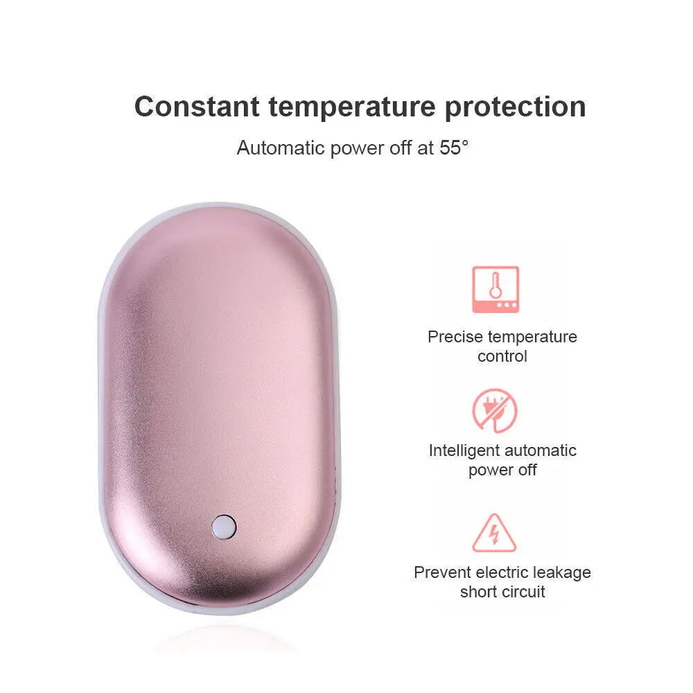 2-in-1 Rechargeable Hand Warmer & Power Bank – Stay Warm & Stay Charged!