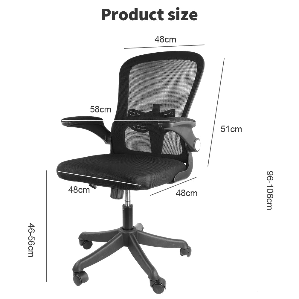 Ergonomic Office Chair with Lumbar Support – Adjustable Swivel Desk Chair