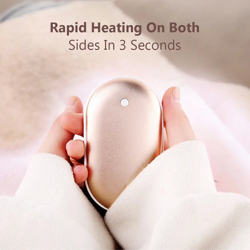 2-in-1 Rechargeable Hand Warmer & Power Bank – Stay Warm & Stay Charged!