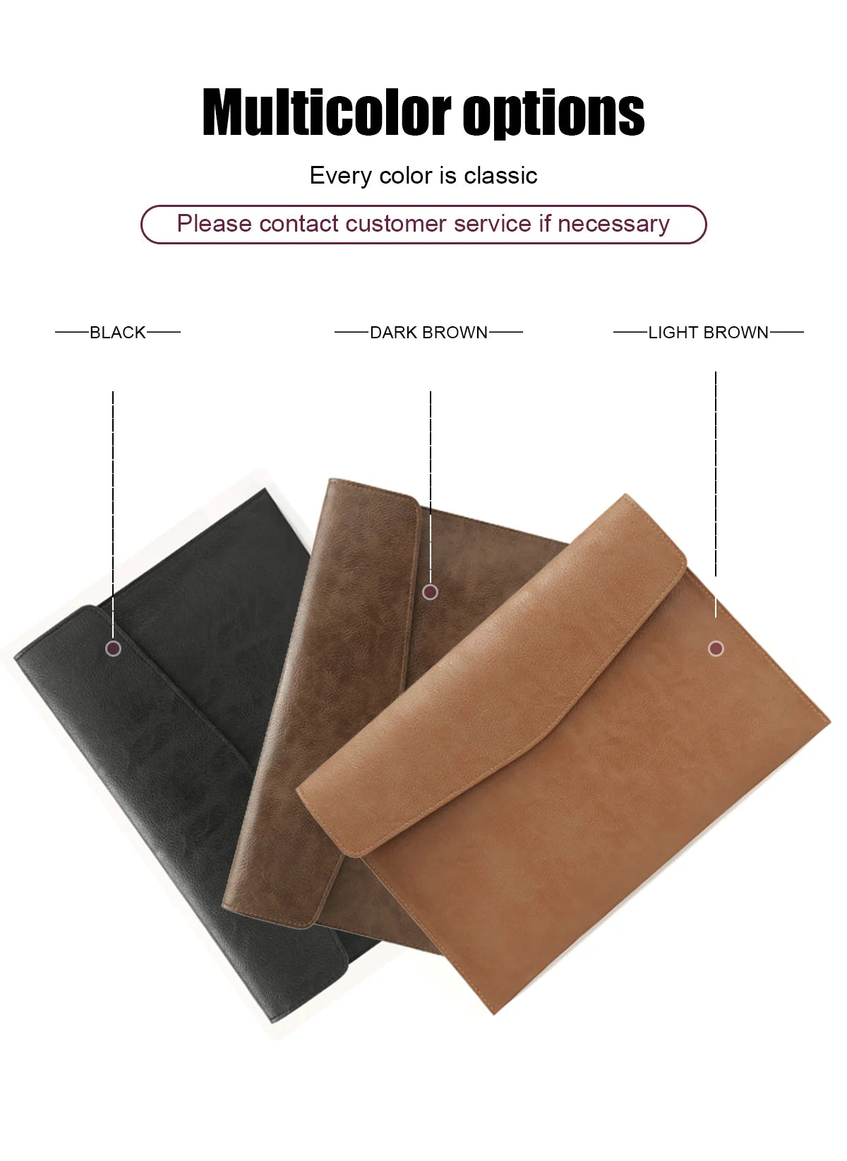 Premium PU Leather Sleeve Case for MacBook & iPad