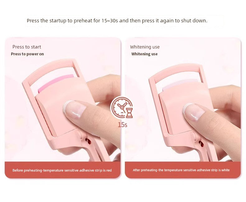 Electric Eyelash Curler – Heated Perming Tool for Long-Lasting Curls | Wide-Angle Clip & Fast Heating