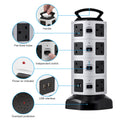 Vertical Power Strip Tower – 7/11/15 Outlets with USB & Surge Protection