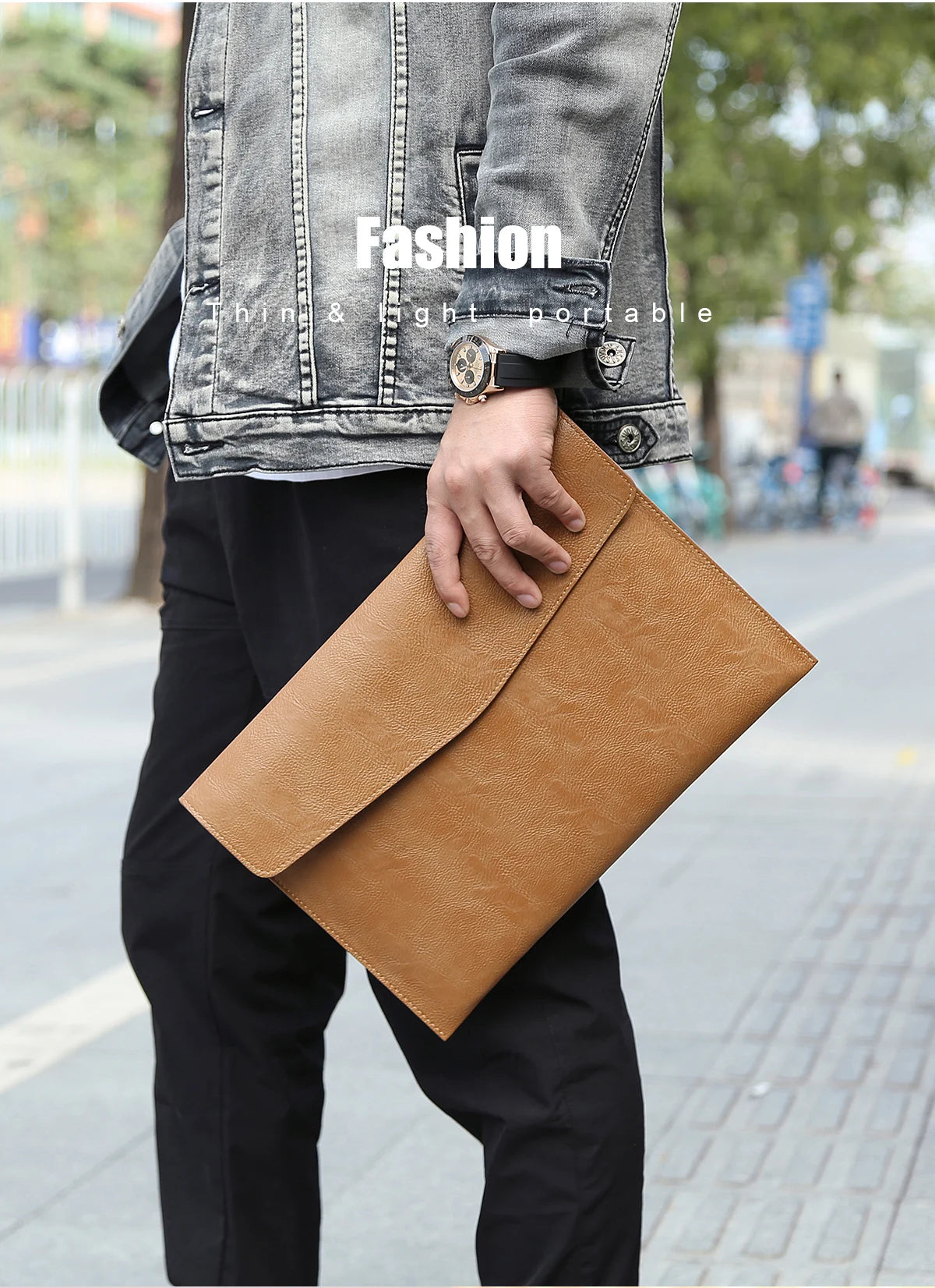 Premium PU Leather Sleeve Case for MacBook & iPad