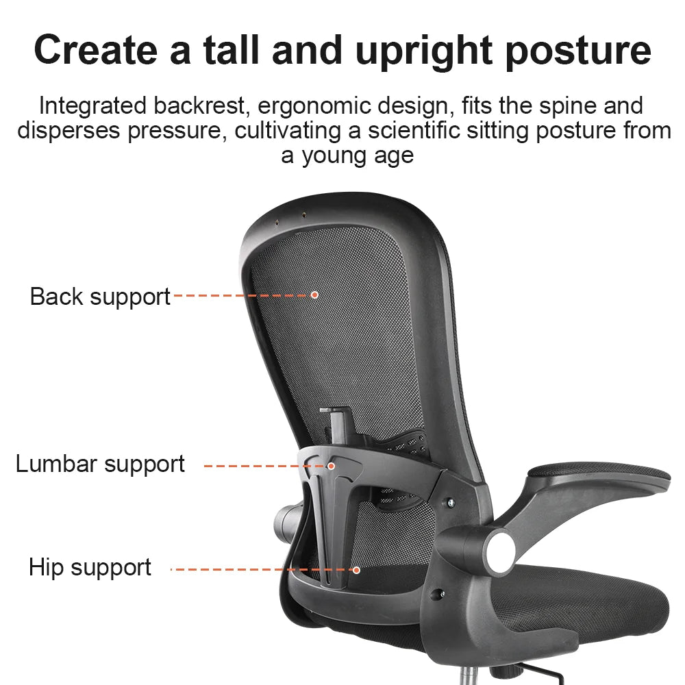 Ergonomic Office Chair with Lumbar Support – Adjustable Swivel Desk Chair