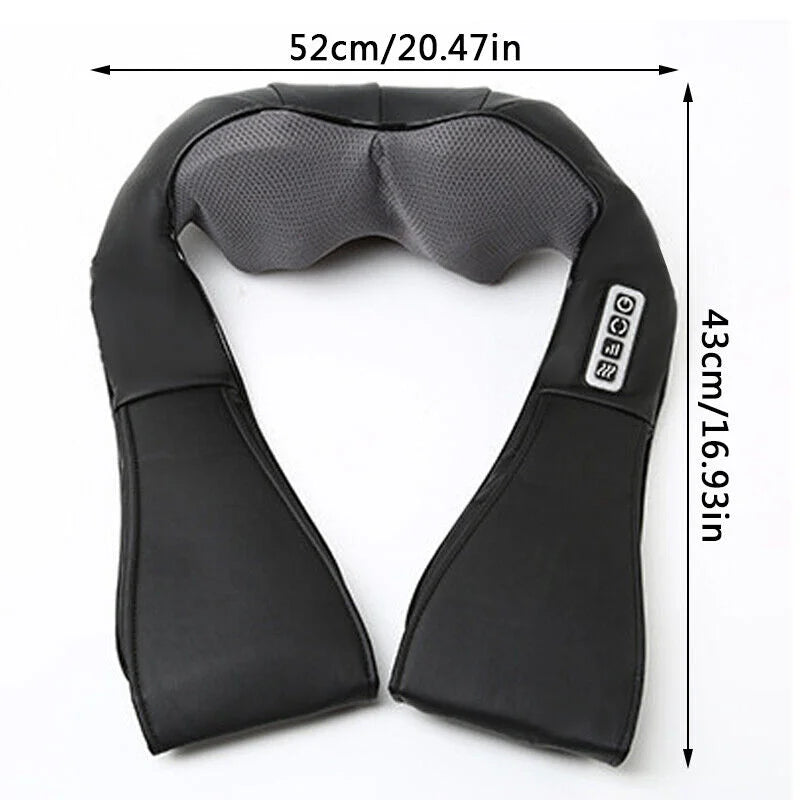 Electric Shiatsu Back, Neck & Shoulder Massager with Heat – Car & Home Use