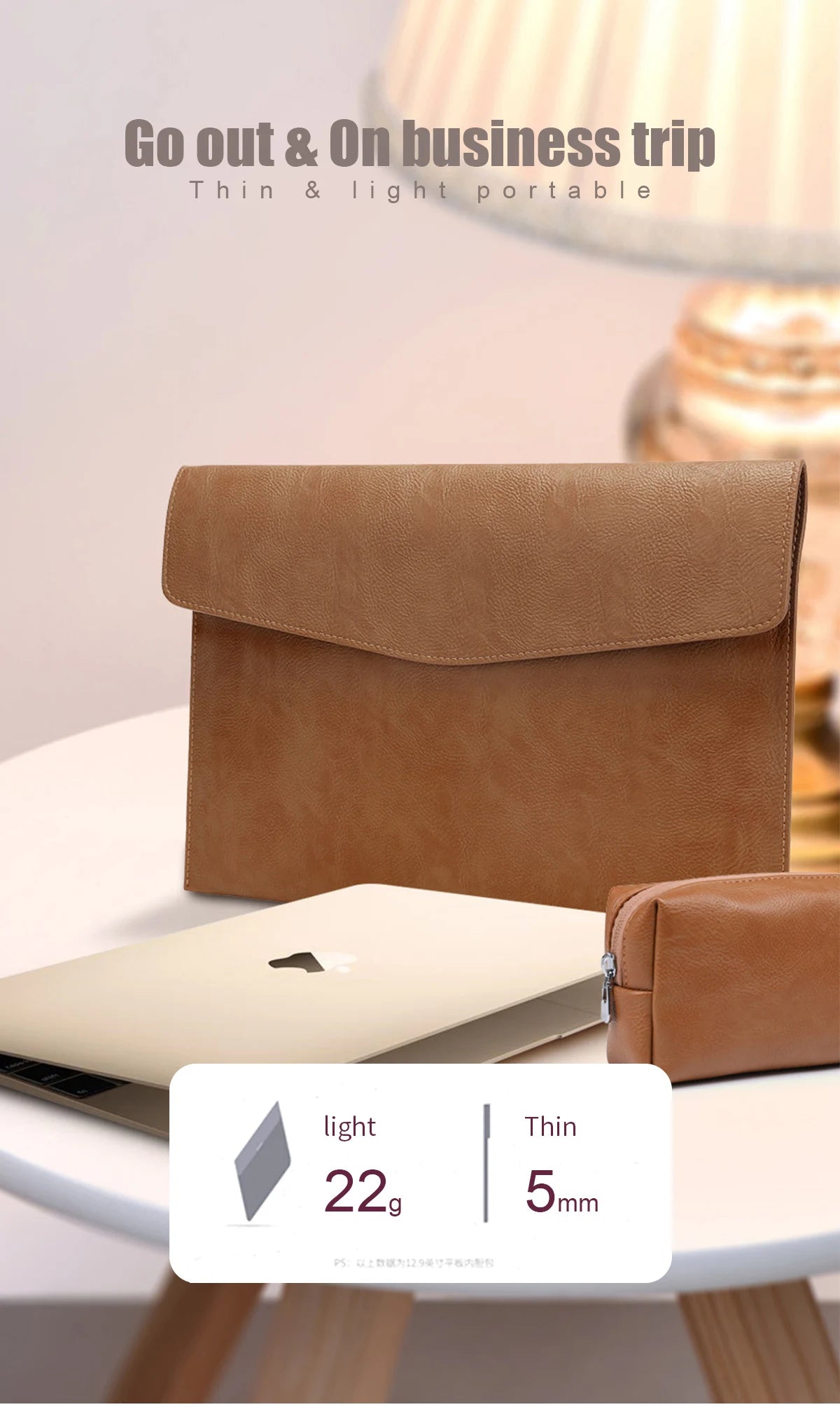 Premium PU Leather Sleeve Case for MacBook & iPad