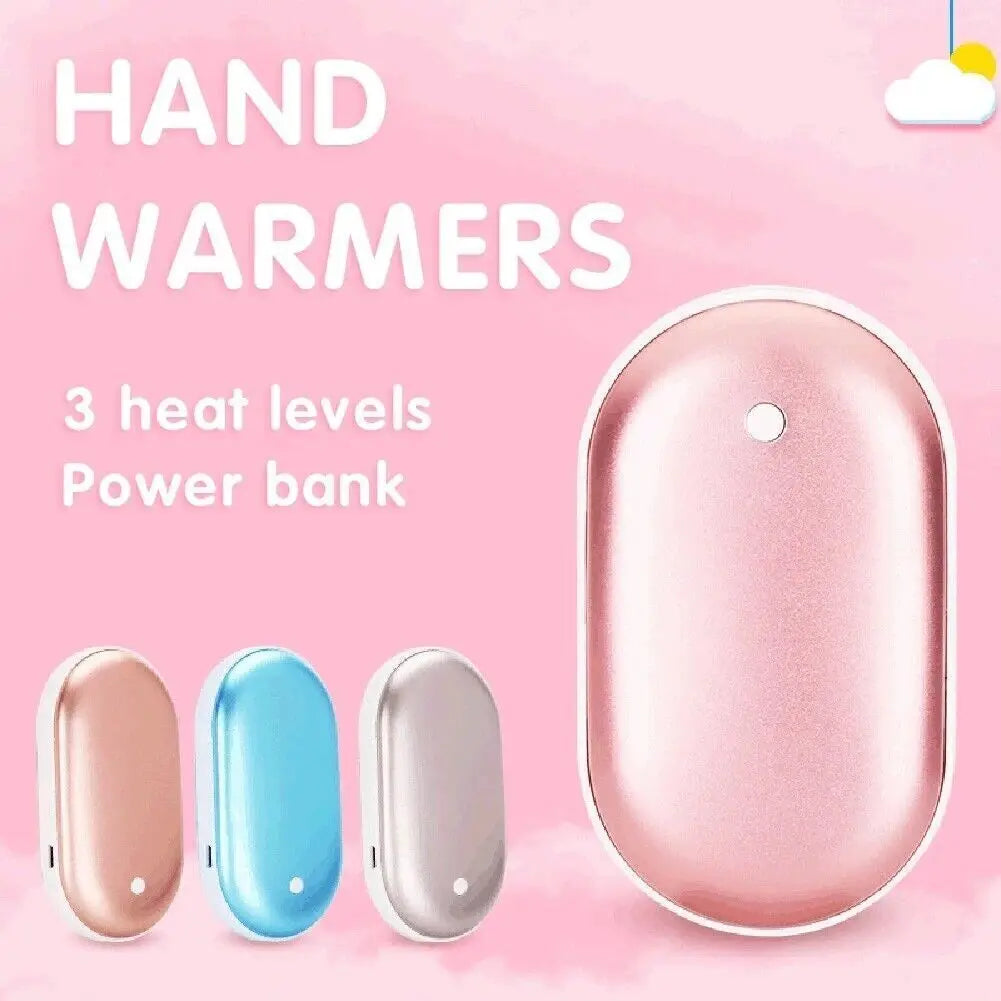 2-in-1 Rechargeable Hand Warmer & Power Bank – Stay Warm & Stay Charged!