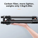 K&F Concept 64” Carbon Fiber Camera Tripod | Lightweight & Travel-Friendly