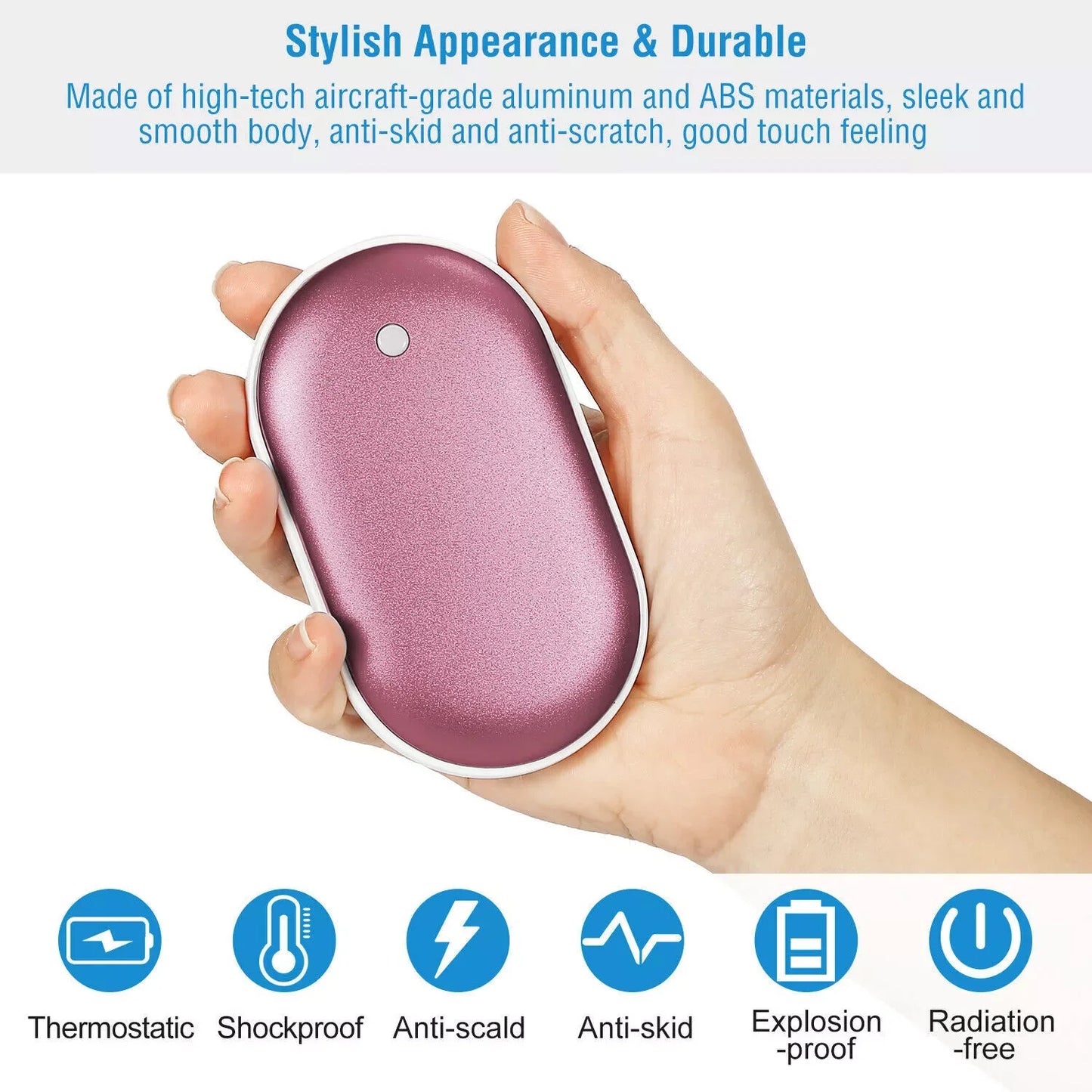 2-in-1 Rechargeable Hand Warmer & Power Bank – Stay Warm & Stay Charged!