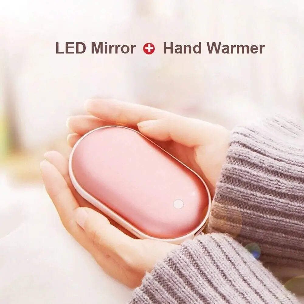 2-in-1 Rechargeable Hand Warmer & Power Bank – Stay Warm & Stay Charged!