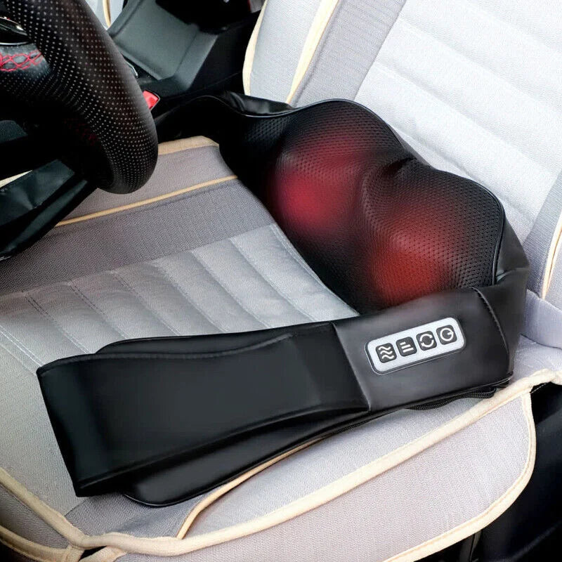 Electric Shiatsu Back, Neck & Shoulder Massager with Heat – Car & Home Use