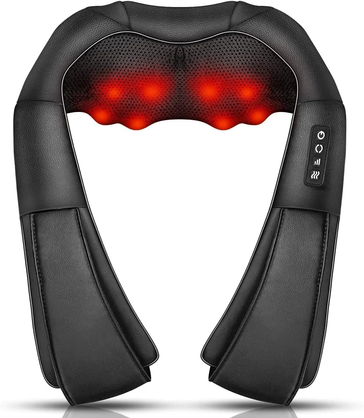 Electric Shiatsu Back, Neck & Shoulder Massager with Heat – Car & Home Use