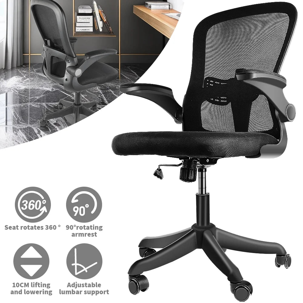 Ergonomic Office Chair with Lumbar Support – Adjustable Swivel Desk Chair