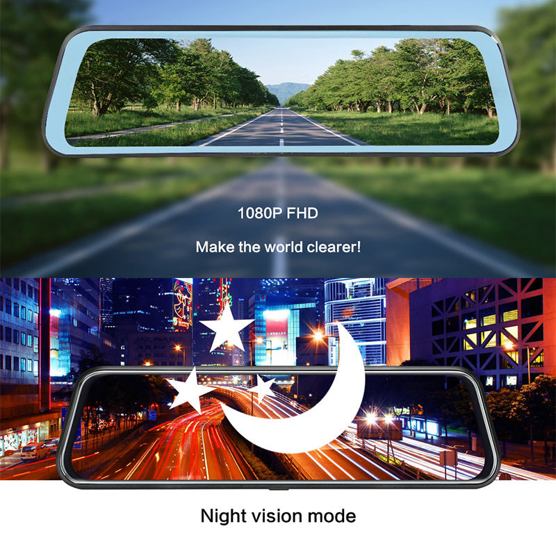 Front & Rear Dual Recording Dash Cam – Rear View Mirror Camera