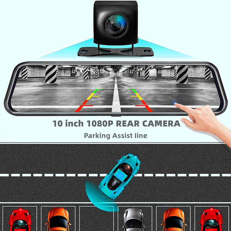 Front & Rear Dual Recording Dash Cam – Rear View Mirror Camera