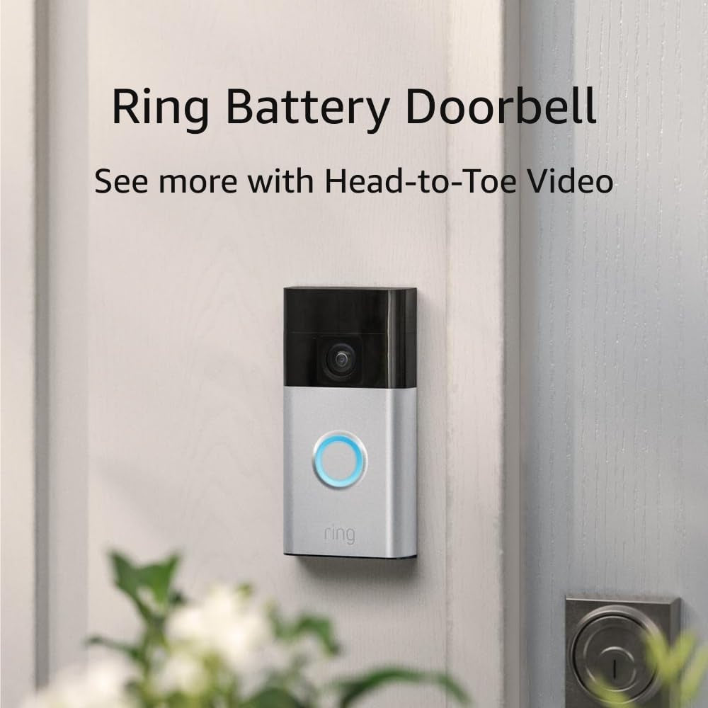 Battery Doorbell, Head-To-Toe Video, Live View with Two-Way Talk, and Motion Detection & Alerts (2024 Release), Venetian Bronze