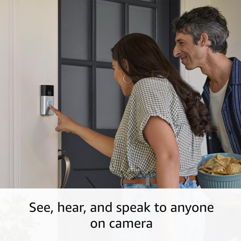 Battery Doorbell, Head-To-Toe Video, Live View with Two-Way Talk, and Motion Detection & Alerts (2024 Release), Venetian Bronze