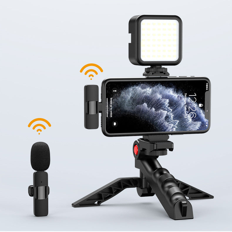 Fill Light Microphone Desktop Tripod – Vlog Live Set