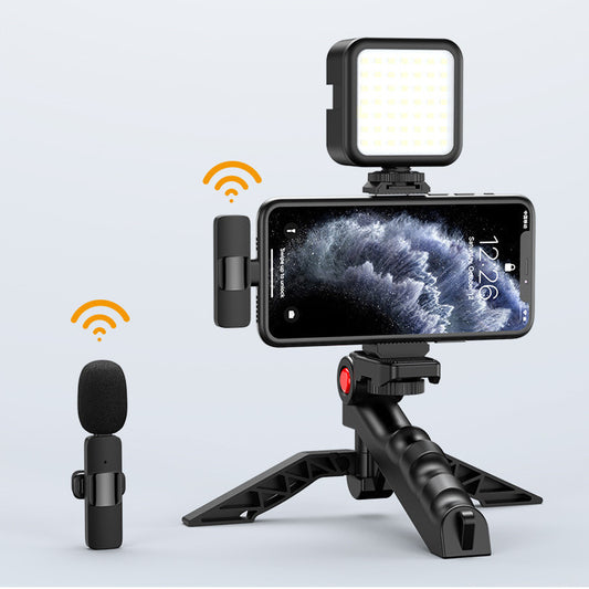 Fill Light Microphone Desktop Tripod – Vlog Live Set