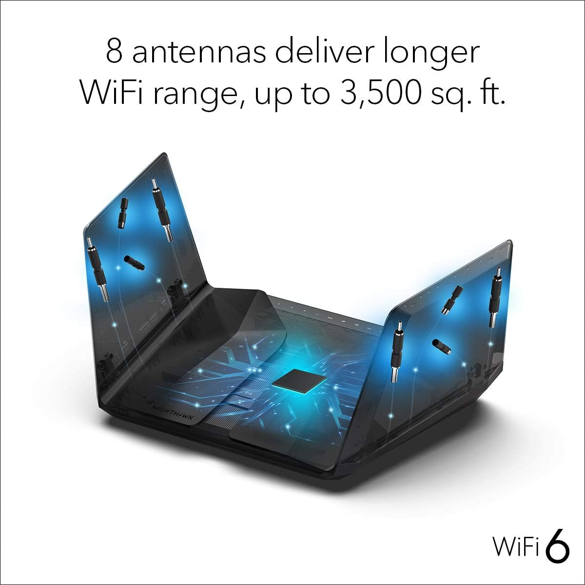 NETGEAR Nighthawk AX6000 Wi-Fi 6 Router (RAX120) | 12-Stream Dual-Band | 6Gbps Speed, 30 Devices, 3,500 Sq.Ft Coverage