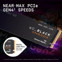 2TB SN850X Nvme Internal Gaming SSD Solid State Drive - Gen4 Pcie, M.2 2280, up to 7,300 Mb/S - WDS200T2X0E