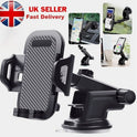 Universal Car Phone Holder – 360° Rotating Windshield & Dashboard Mount