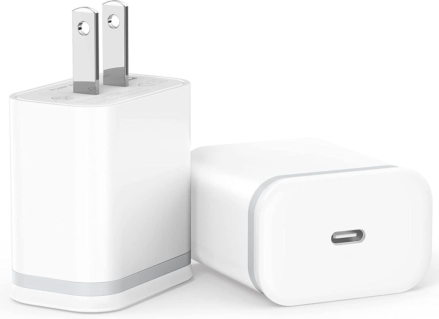 USB C Charger Block 2-Pack 20W Type-C Fast Charging Phone Wall Plug Portable Power Adapter USBC Brick USB-C Box for Iphone 16 15 14 13 12 11 Pro Max plus XS X XR SE 8 7 6 6S, Pad