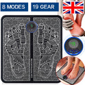 EMS Foot Massager Mat Electric Pad Blood Muscle Circulation Relief Pain LED USB