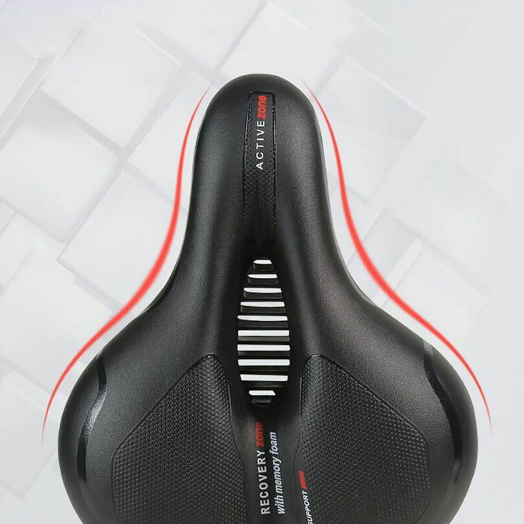 Comfort Gel Bicycle Saddle – Wide Bike Seat with Dual Suspension & Memory Foam