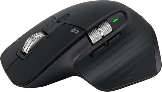 Logitech MX Master 3S Wireless Performance Mouse – 8K DPI, Ultra-Fast Scrolling, Quiet Clicks, USB-C, Bluetooth, Track on Glass – Graphite (Windows, macOS, Linux, Chrome OS)