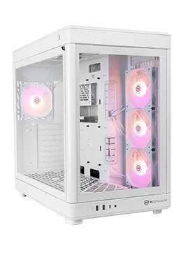 PCS LUMIN ARGB MID TOWER CASE (WHITE) (PWM)